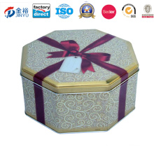 Metal Round Biscuit Cookie Food Box Tin Packaging Jy-Wd-2016012505